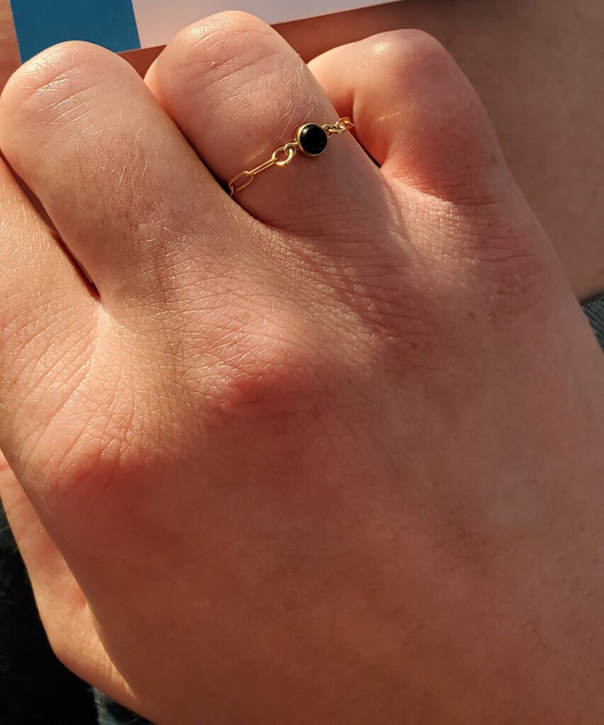 black onyx gem ring
