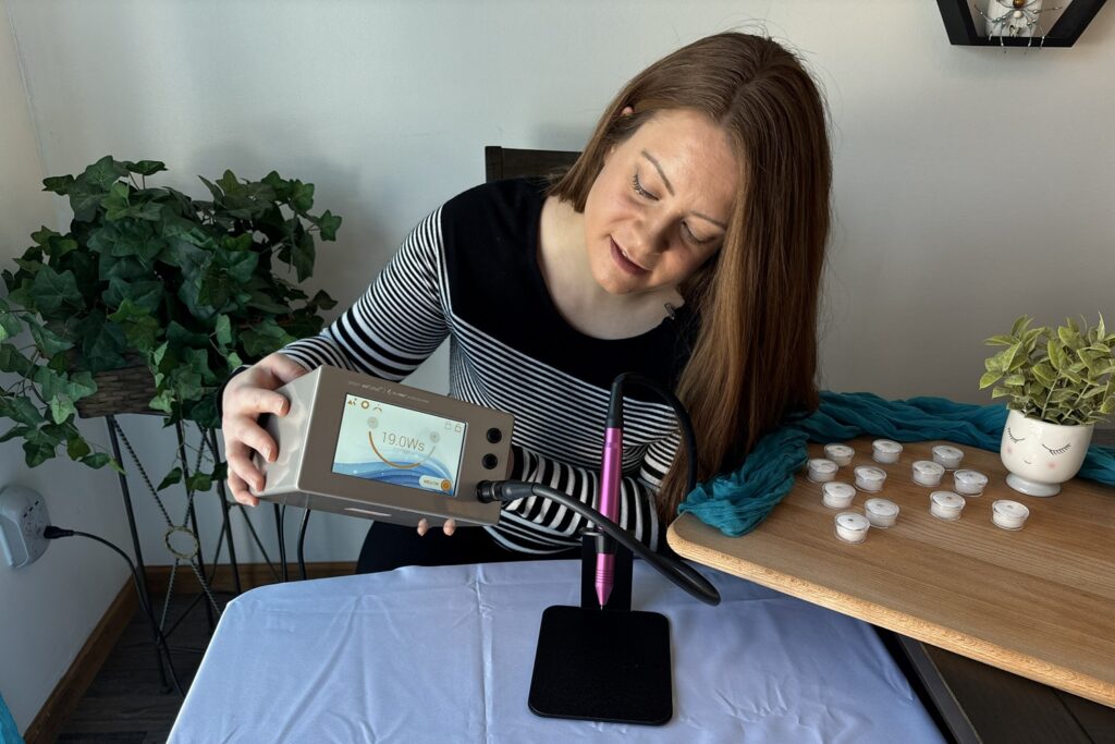 Trinity holding up Orion mPulse 2.0 welder