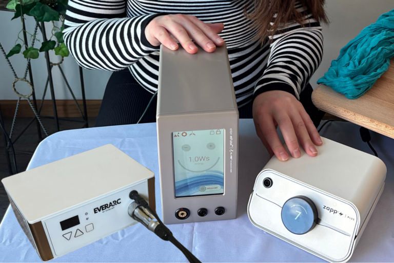 Everarc welder on a table next to Orion mPulse and Zapp Plus 2