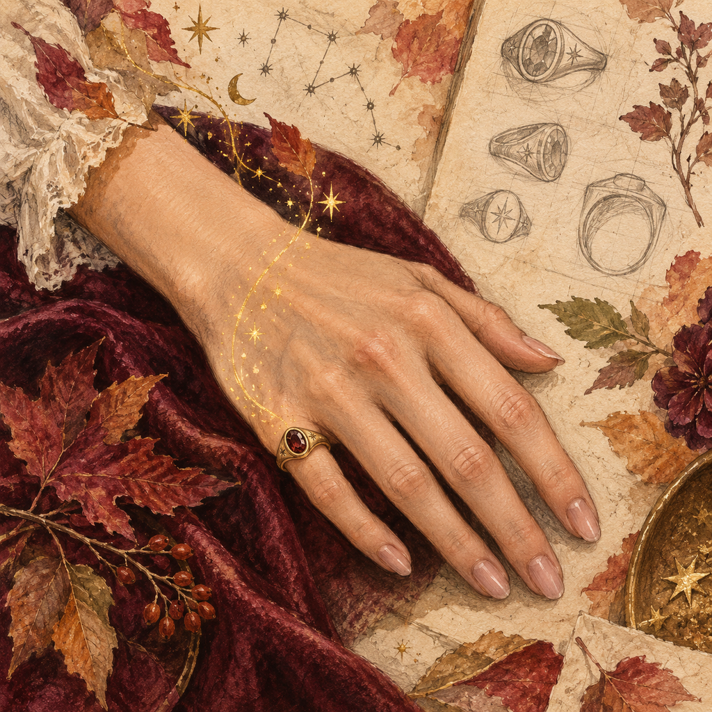 woman wearing a pinky ring
